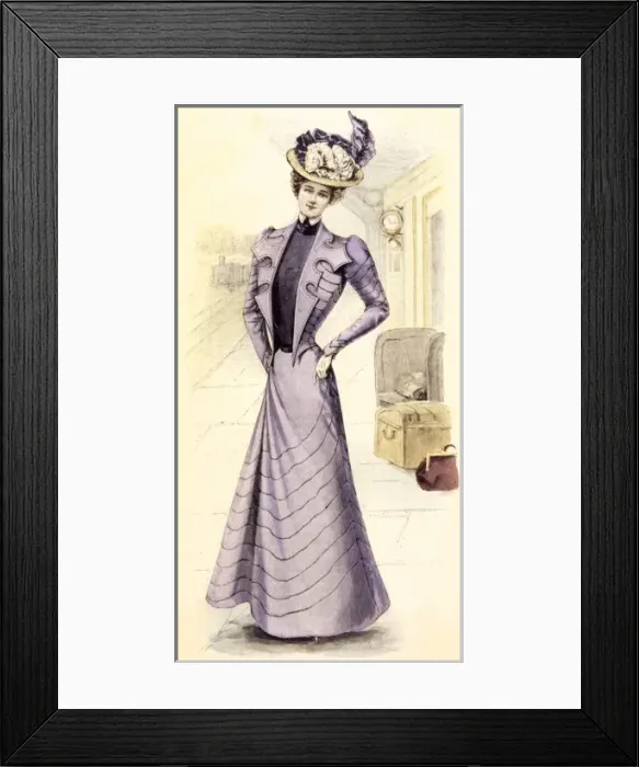 Framed Print : Promenade Dress 1899 Framed Print : Promenade Dress 1899