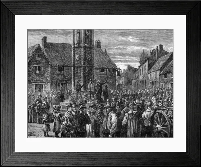 Framed Print : 1872 / Farm Worker Meeting Framed Print : 1872 / Farm Worker Meeting