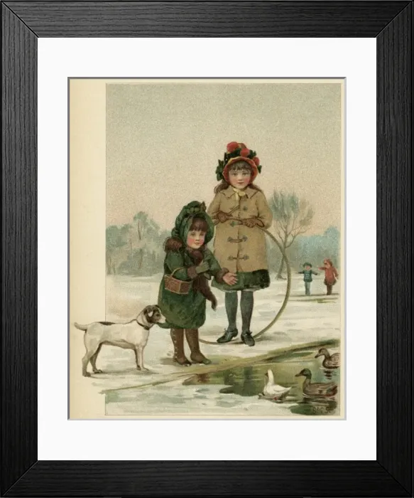 Framed Print : Duckpond in Winter Framed Print : Duckpond in Winter