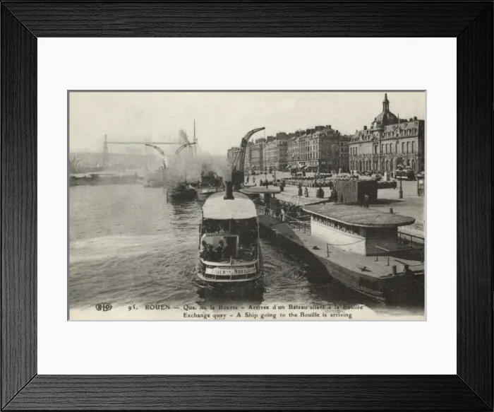 Framed Print : Rouen / River Traffic 1916 Framed Print : Rouen / River Traffic 1916