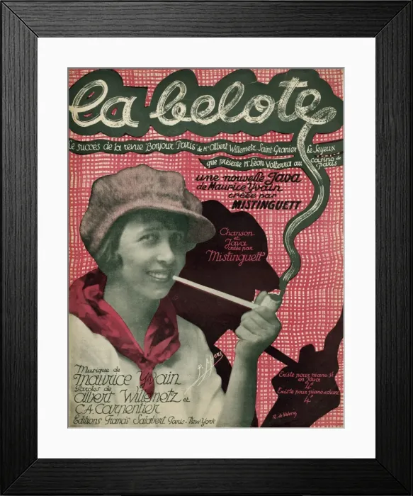 Framed Print : Mistinguett / La Belote Framed Print : Mistinguett / La Belote