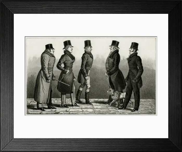 Framed Print : Costume / Loungers 1820 Framed Print : Costume / Loungers 1820