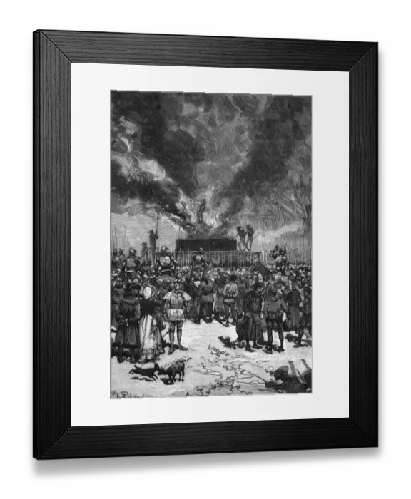 Framed Print : Joan of Arc Burnt Framed Print : Joan of Arc Burnt