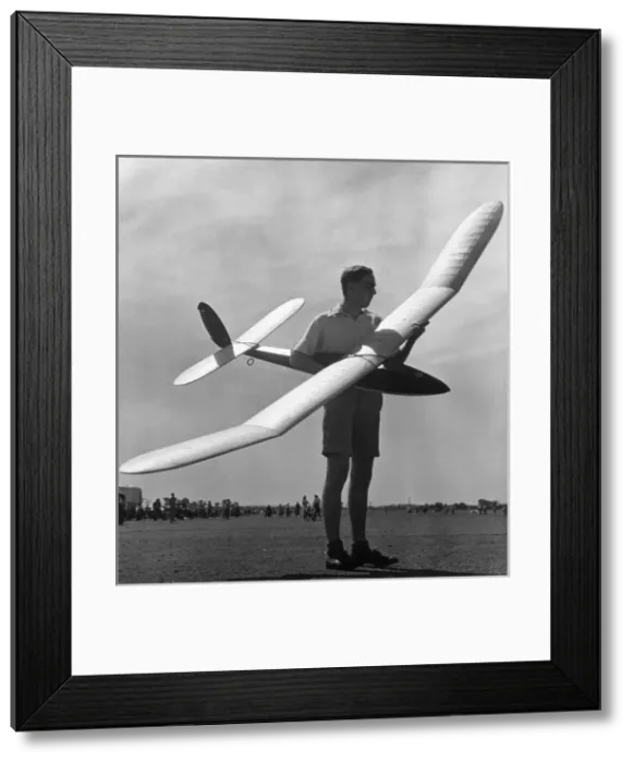 Framed Print : Man W / Model Aircraft Framed Print : Man W / Model Aircraft