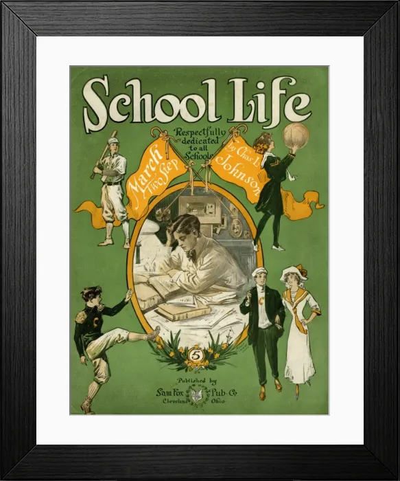 Framed Print : USA School Life 1912 Framed Print : USA School Life 1912