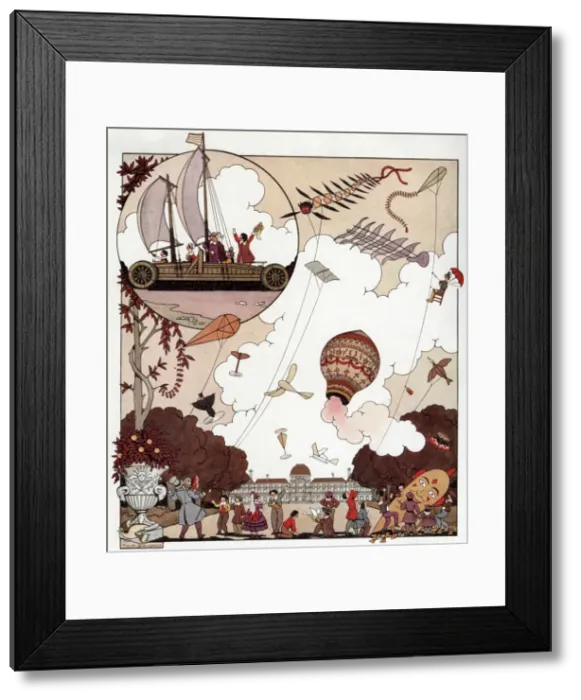 Framed Print : Paris Kite Flying Framed Print : Paris Kite Flying