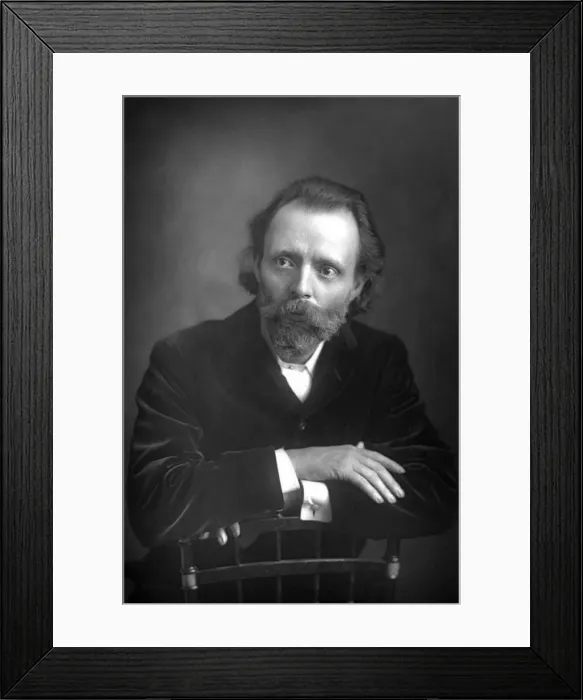 Framed Print : Hall Caine : Photo 1892 Framed Print : Hall Caine : Photo 1892