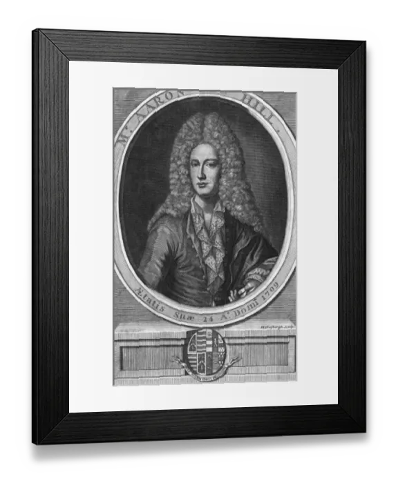 Framed Print : aRON HILL writer, travelled in the East, quarreled with Pope but became friends Date Framed Print : aRON HILL writer, travelled in the East, quarreled with Pope but became friends Date