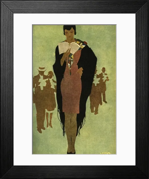 Framed Print : Lady Reads Standing Up Framed Print : Lady Reads Standing Up