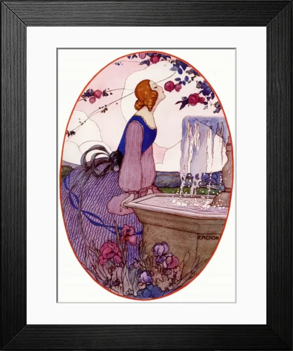 Framed Print : She Sniffs a Flower Framed Print : She Sniffs a Flower