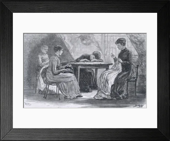 Framed Print : Sempstresses in Attic Framed Print : Sempstresses in Attic