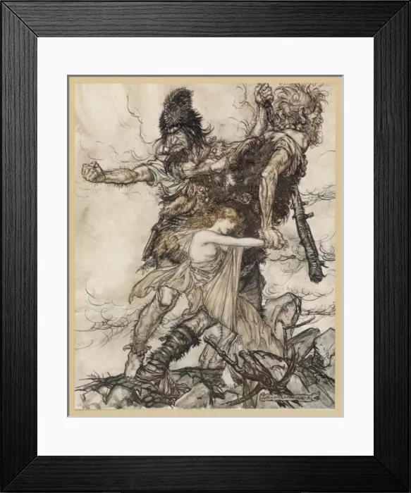 Framed Print : Freia Abducted by Giants Framed Print : Freia Abducted by Giants
