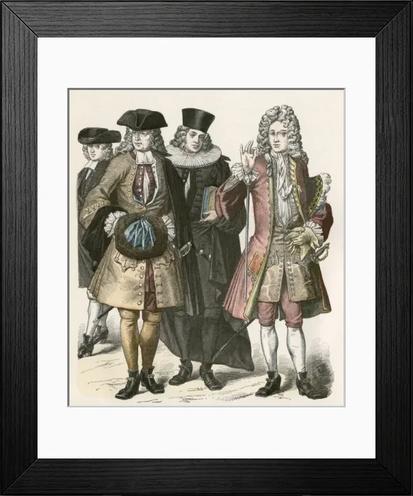 Framed Print : Racial / Swiss Men C1700 Framed Print : Racial / Swiss Men C1700