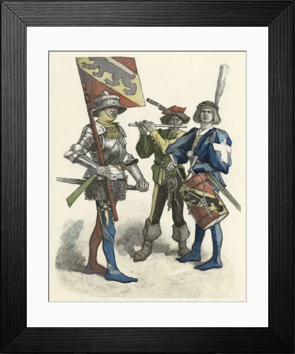 Framed Print : Swiss Soldiers / 15th C Framed Print : Swiss Soldiers / 15th C