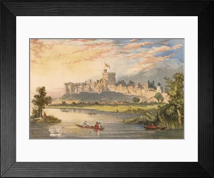 Framed Print : Windsor Castle  /  1863