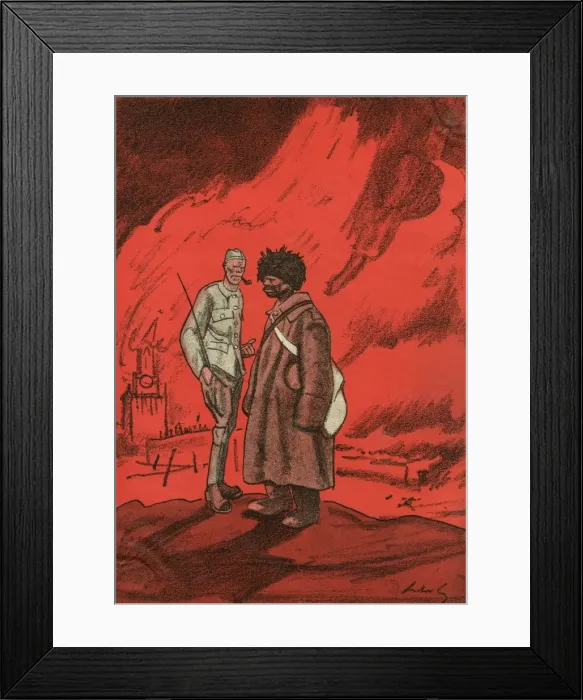 Framed Print : Ww1 Cartoon / Red Russia Framed Print : Ww1 Cartoon / Red Russia