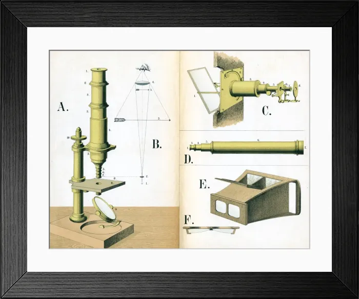 Framed Print : Microscope 1882 Framed Print : Microscope 1882