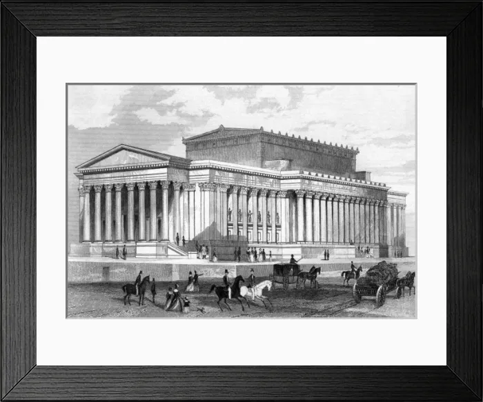 Framed Print : St Georges Hall, C1840 Framed Print : St Georges Hall, C1840