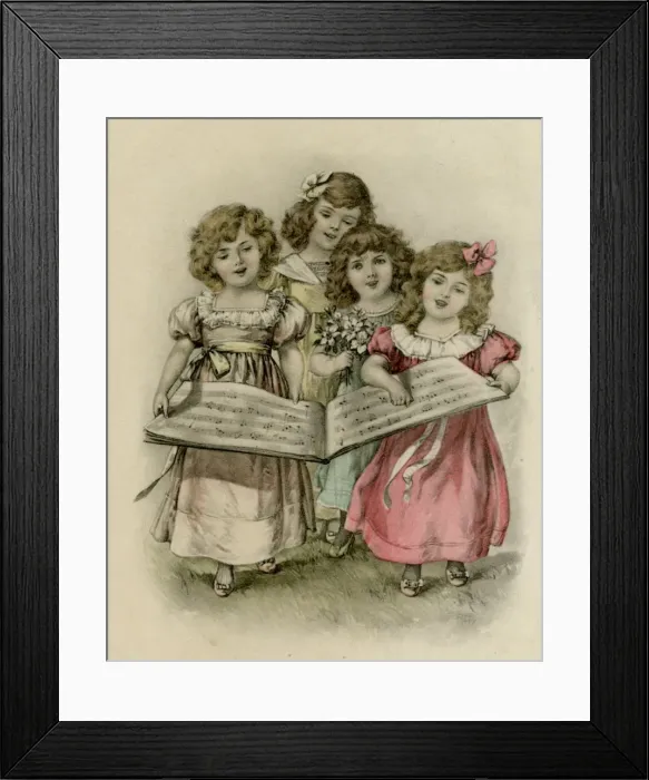 Framed Print : Four Girls Sing Framed Print : Four Girls Sing