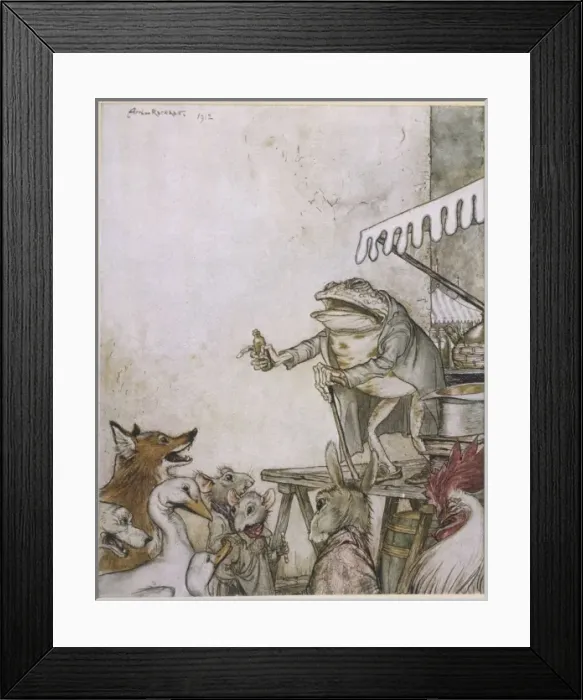 Framed Print : Aesop / Frog Physician Framed Print : Aesop / Frog Physician