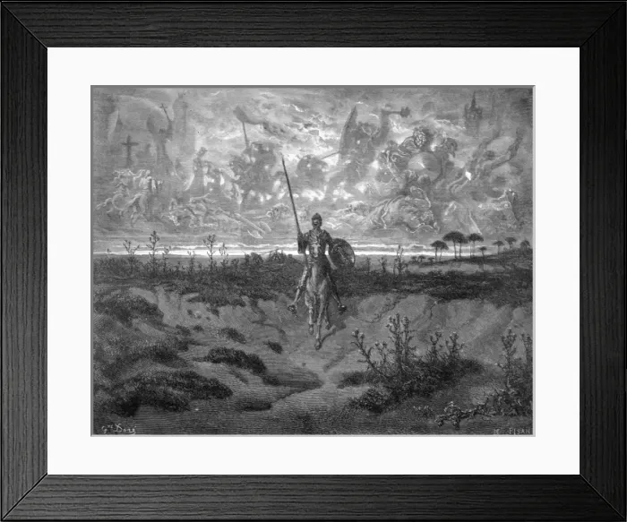 Framed Print : Don Quixote on horseback Framed Print : Don Quixote on horseback