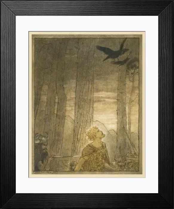 Framed Print : Hagen and Siegfried Framed Print : Hagen and Siegfried