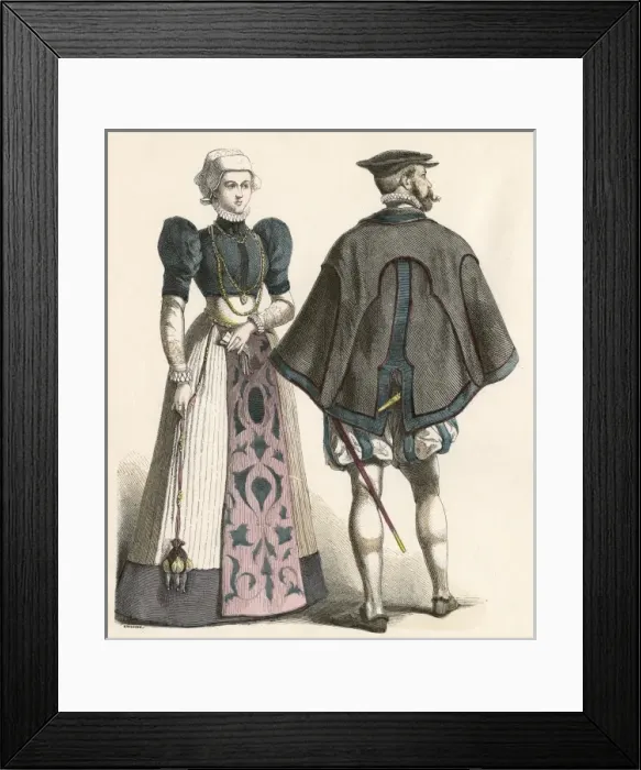 Framed Print : German Townsfolk 1580 Framed Print : German Townsfolk 1580
