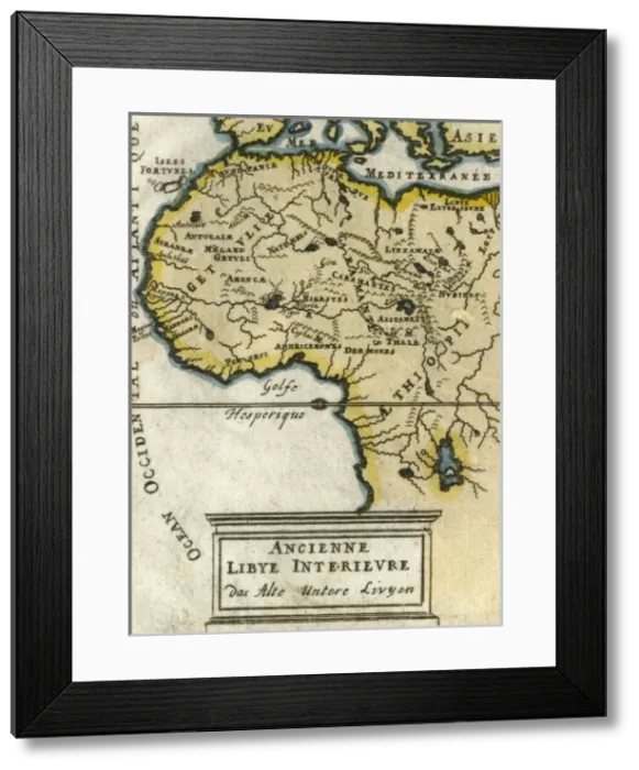 Framed Print : Map / Nw Africa 1719 Framed Print : Map / Nw Africa 1719