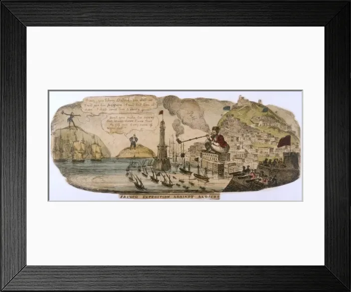 Framed Print : Algeria / Cartoon / 1830 Framed Print : Algeria / Cartoon / 1830