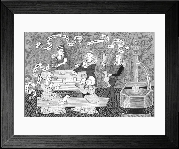 Framed Print : Medieval Card-Playing Framed Print : Medieval Card-Playing