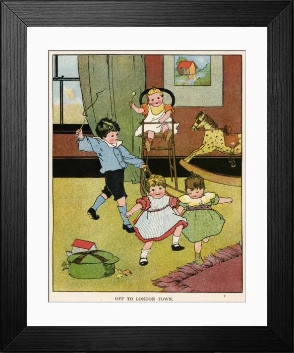 Framed Print : Children in Nursery 1905 Framed Print : Children in Nursery 1905