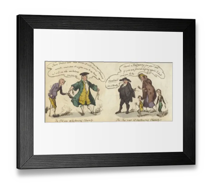Framed Print : Old and New Charity Framed Print : Old and New Charity