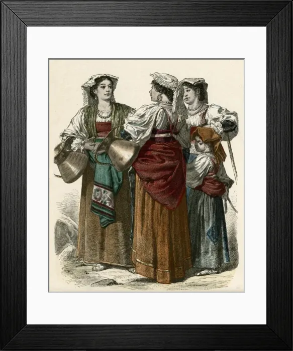 Framed Print : Racial / Italy / Romans 19C Framed Print : Racial / Italy / Romans 19C