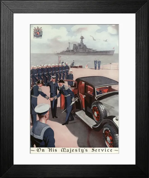 Framed Print : Dunlop Tyre Advert Framed Print : Dunlop Tyre Advert