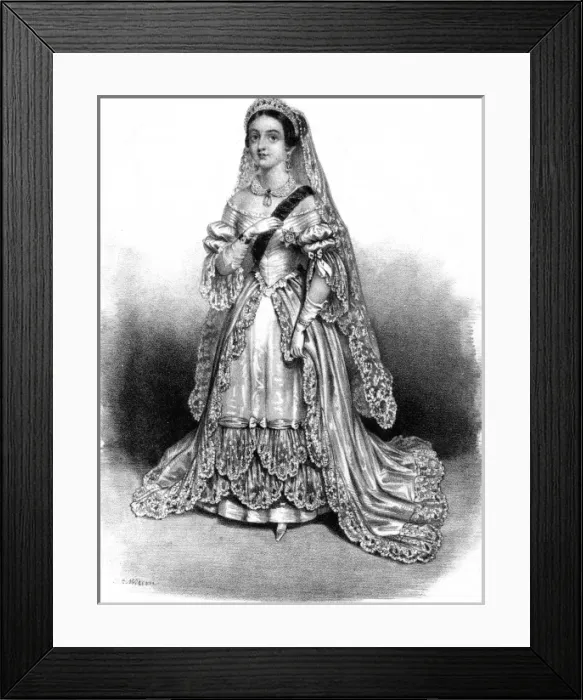 Framed Print : Queen Victoria as Bride Framed Print : Queen Victoria as Bride