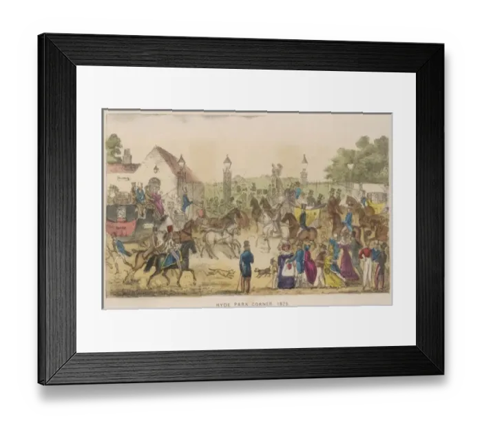 Framed Print : Hyde Pk Corner / 1825 / Col Framed Print : Hyde Pk Corner / 1825 / Col