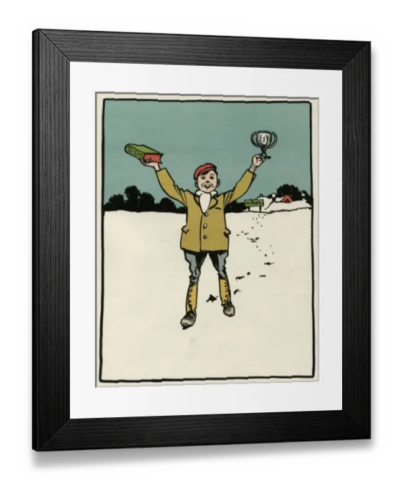 Framed Print : Schoolboy with Prizes Framed Print : Schoolboy with Prizes