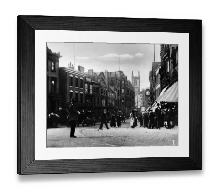 Framed Print : View of the Cornmarket, Derby Framed Print : View of the Cornmarket, Derby