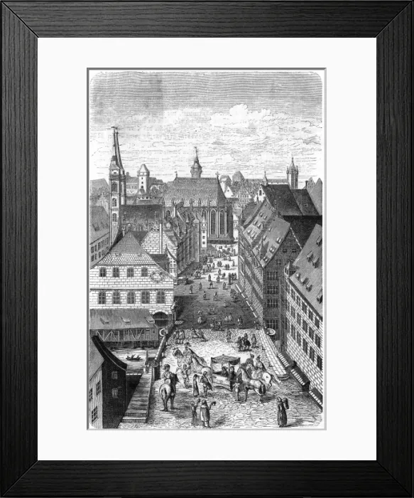 Framed Print : Nuremberg / Street 15C Framed Print : Nuremberg / Street 15C
