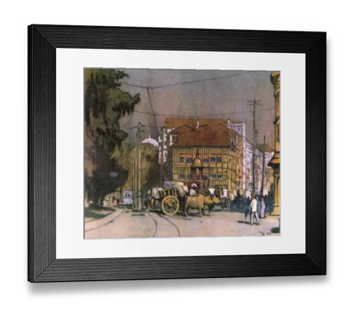 Framed Print : India / Bombay Street 1931 Framed Print : India / Bombay Street 1931