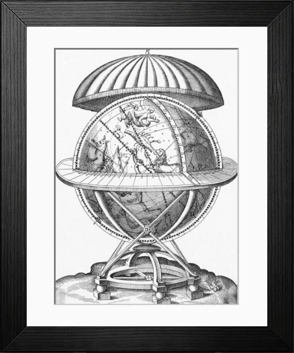 Framed Print : Tycho Brahes Globe Framed Print : Tycho Brahes Globe