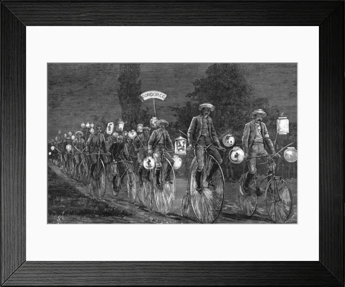 Framed Print : Nocturnal Cycle Rally Framed Print : Nocturnal Cycle Rally