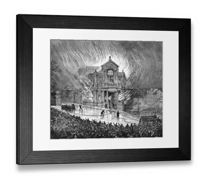 Framed Print : Fire / Exeter / 1887 / Graphic Framed Print : Fire / Exeter / 1887 / Graphic