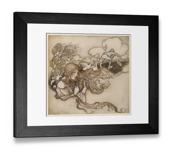 Framed Print : Goose Girl (Rackham) Framed Print : Goose Girl (Rackham)