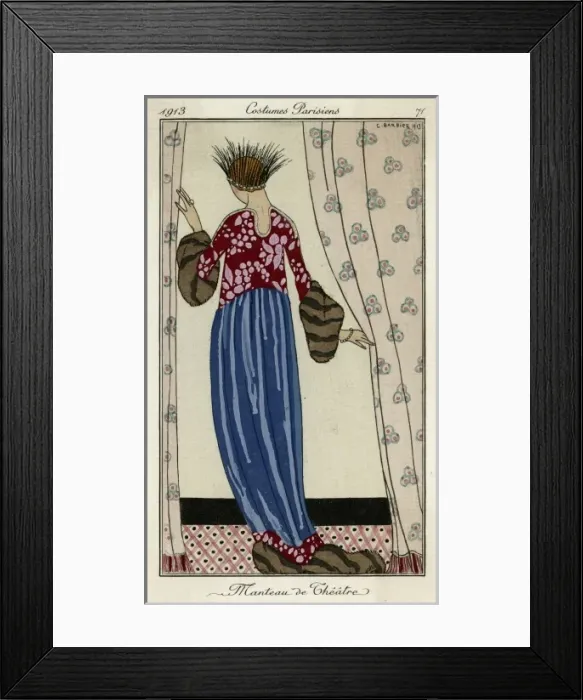 Framed Print : Evening Coat 1913 Framed Print : Evening Coat 1913