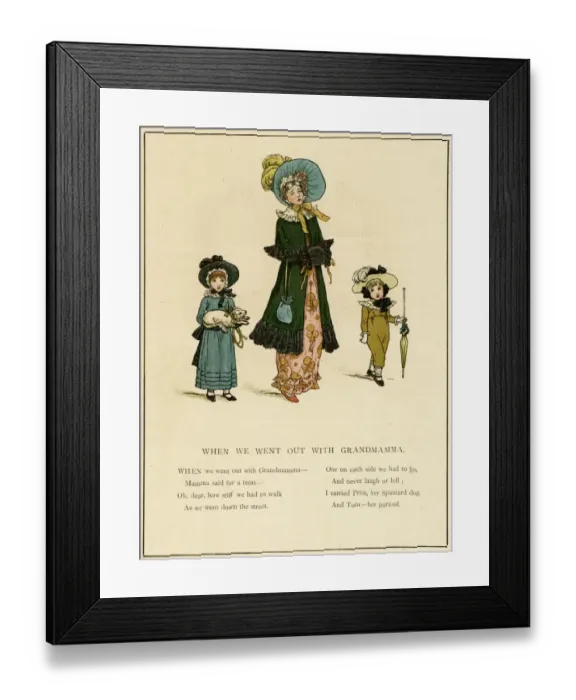 Framed Print : When we went out with grandmamma Framed Print : When we went out with grandmamma
