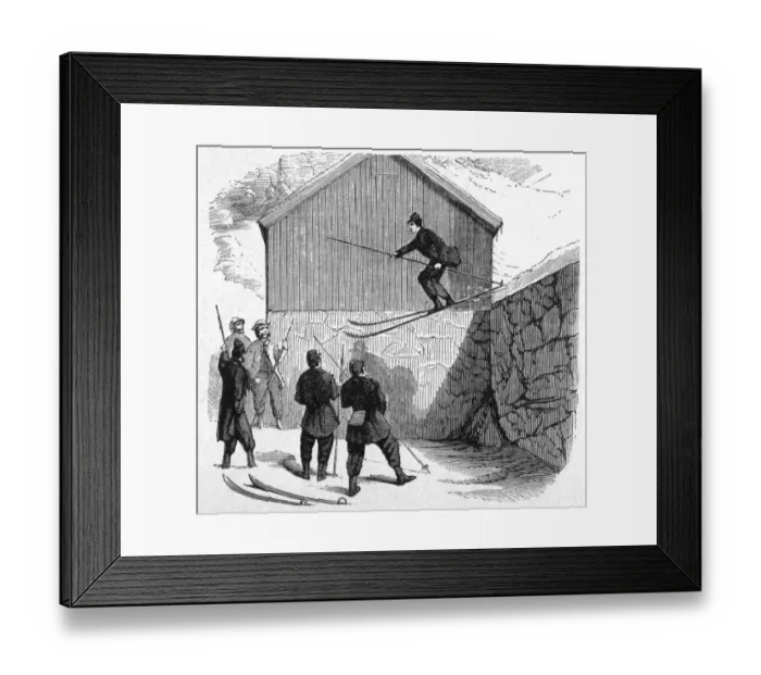 Framed Print : Norwegian Ski Jump 1862 Framed Print : Norwegian Ski Jump 1862