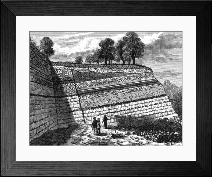 Framed Print : Quarry Strata Exposed Framed Print : Quarry Strata Exposed