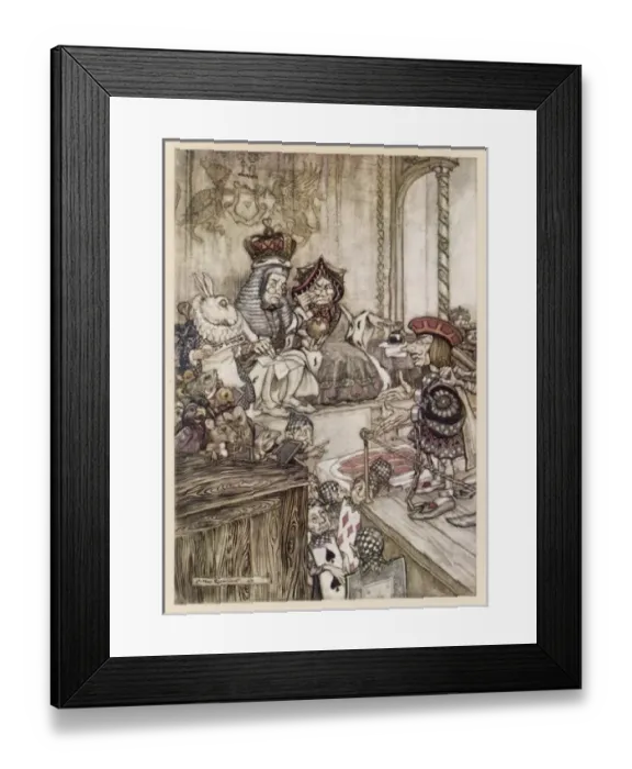 Framed Print : Alice: trial, Knave / Hearts Framed Print : Alice: trial, Knave / Hearts