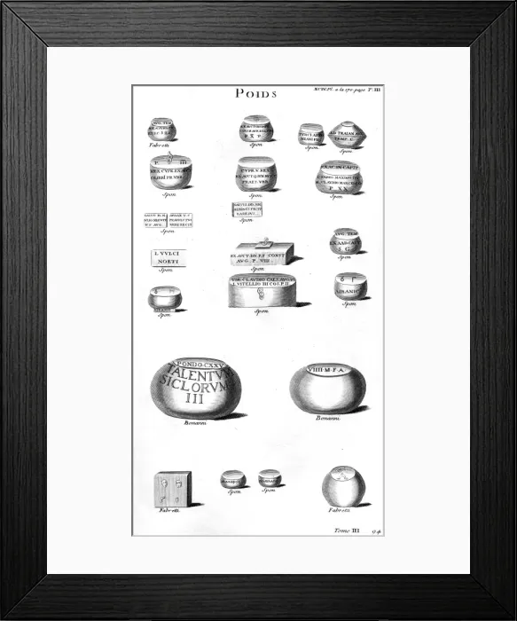 Framed Print : Roman Weights Framed Print : Roman Weights